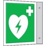 Tabulka praporková – AED, 15 × 15 cm, hliník