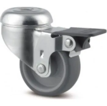 Dvoukolový ruční vozík Přístrojové kolečko PJI 50,otočné s brzdou,středový šroub