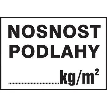Kancelář Značka Nosnost podlahy, hliník, 210 × 297 mm