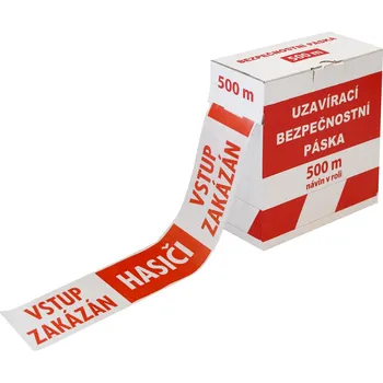 Lepicí páska Výstražná ohraničovací páska v boxu HASIČI - VSTUP ZAKÁZÁN