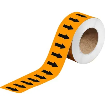 Lepicí páska Páska se šipkami, oranžová/černá, 50 mm