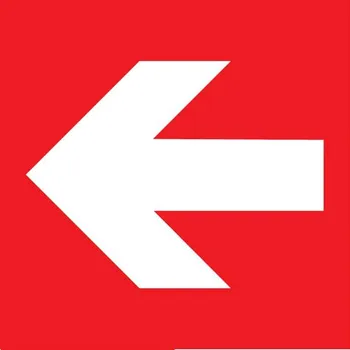 Značka Směrovka k zařízení PO (vlevo, vpravo), plast, 150x15