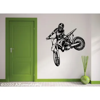 Samolepící dekorace Samolepky na zeď - Motokros I - S (60 x 66 cm)