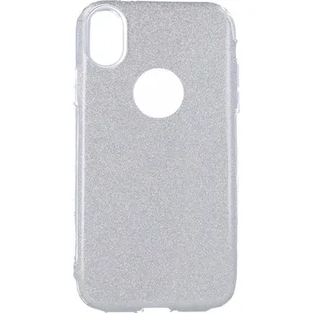 Pouzdro na mobilní telefon Obal iPhone XS glitter stříbrný (kryt neboli pouzdro na iPhone XS)