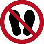 Podlahová značka – Zde nechodit nebo nestát, 50 cm, PVC