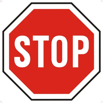 Kancelář Značka STOP, samolepicí fólie, Ø 450 mm