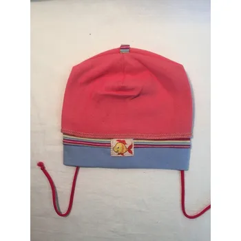 Čepice Dívčí bavlněná čepice, velikost 92/98, Barva Růžová, Složení materiálu 98% bavlna 2% lykra