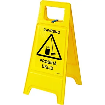 Kancelář Výstražná tabule – Zavřeno! Probíhá úklid