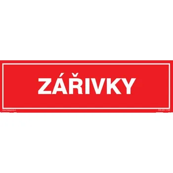 Značka ZÁŘIVKY, samolepicí fólie, 290 × 85 mm