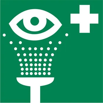 Značka Výplach oka, plast, 200x200 mm