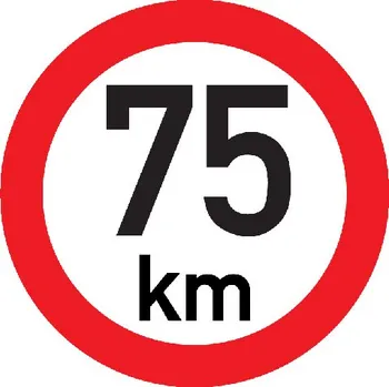 Značení Značka Označení nejvyšší povolené rychlosti 75 km