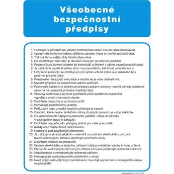 Značka Všeobecné zásady bezpečnosti práce