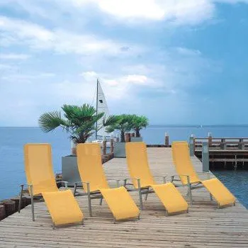 Zahradní lehátko Lehátko California - DESIGNOVÉ - barva konstrukce stříbrná