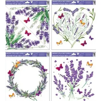 Okenní dekorace Okenní fólie 30x30 cm, levandule