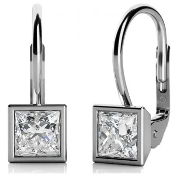 Náušnice Couple, Minimalistické náušnice Ena z bílého zlata, 585-68-3-0420.1B00.0.00.001.08