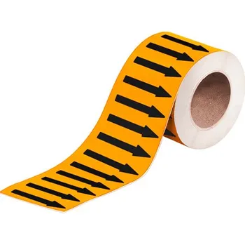 Lepicí páska Páska se šipkami, oranžová/černá, 100 mm