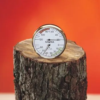 Domácí teploměr Saunový teploměr s vlhkoměrem Ø 100 mm