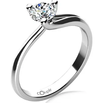 Šperk Couple, Okouzlující zásnubní prsten Mai, bílé zlato a velký zirkon, vel. 52, prům. 16.6 mm, 585-68-1-4079.1B00.0.52.001