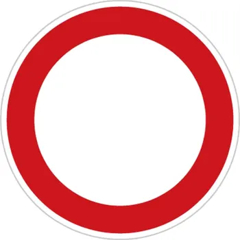 Kancelář Značka Zákaz vjezdu v obou směrech, samolepicí fólie, Ø 450 mm