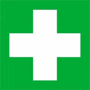 Lékárnička Velkoformátová tabulka – První pomoc, 50 × 50 cm, hliník