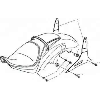 Zavazadlo na motocykl Montážní sada Highway Hawk ARCH, FLAT, WIDE pro motocykly HONDA VT 1300CX, černá Černá