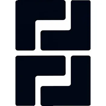 Kancelář Černá extrémně odolná značka – roh, 5 × 13 cm – XP 150