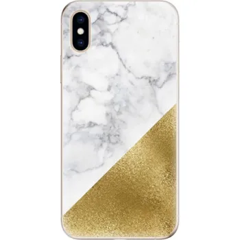Odolné silikonové pouzdro iSaprio - Gold and WH Marble - iPhone XS