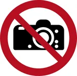Podlahová značka – Zákaz fotografování, 50 cm, PVC