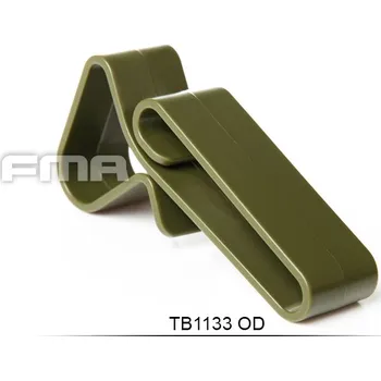 FMA FMA plastový závěs na MOLLE vazbu a opasek, 3 ks - Zelená