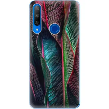 Pouzdro na mobilní telefon Odolné silikonové pouzdro iSaprio - Black Leaves - Huawei Honor 9X
