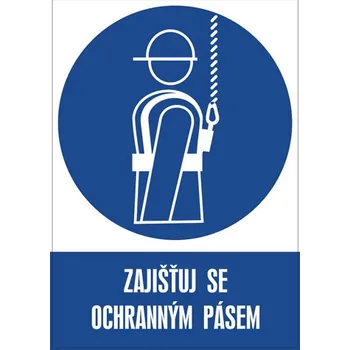 Značka Zajišťuj se ochranným pásem