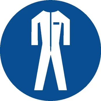samolepka Podlahová značka – Použij ochranný oděv, 40 cm, PE
