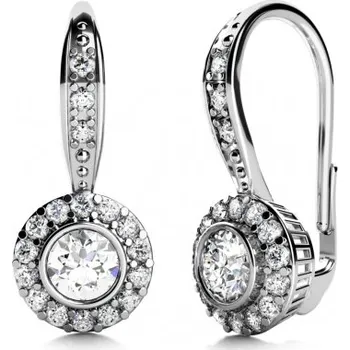 Náušnice Couple, Luxusní náušnice Samantha, bílé zlato a zirkony, 585-45-3-5044.1B00.0.00.001.08
