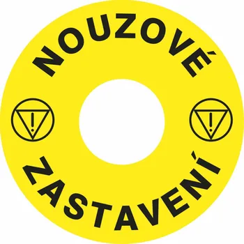 Značka Nouzové zastavení, samolepicí fólie, Ø 6 cm