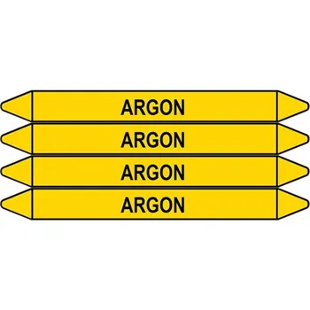 samolepka Značení potrubí, argon,4 ks, 250 × 26 mm