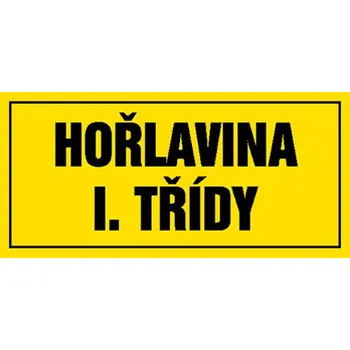 Značka Hořlavina I. třídy, samolepicí fólie, 100 × 210 mm