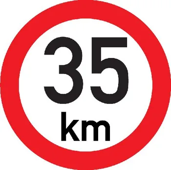 Značení Značka Označení nejvyšší povolené rychlosti 35 km