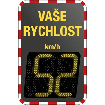 Dopravní značka Měřič rychlosti vozidel do sítě - jednobarevné LED