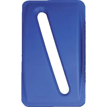 Odpadkový koš Víko s podélným otvorem modré