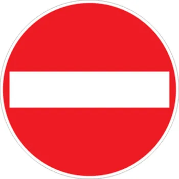 Kancelář Značka Zákaz vjezdu, samolepicí fólie, Ø 450 mm