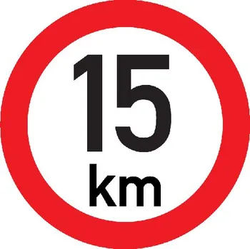 Značení Značka Označení nejvyšší povolené rychlosti 15 km
