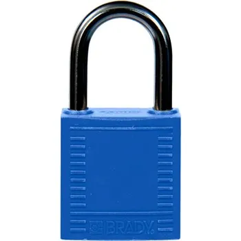 Visací zámek Nylonové zámky s 25 mm hliníkovým okem, modrá, 6 ks