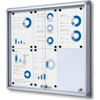 Interiérová protipožární hluboká vitrína 6xA4