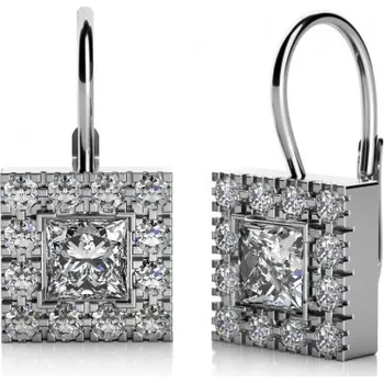 Náušnice Couple, Náušnice Quad z bílého zlata a zirkonů, 585-68-3-0484.1B00.0.00.001.08
