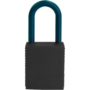 Visací zámek Nylonové bezpečnostní zámky s 38mm okem, černá, 6 ks