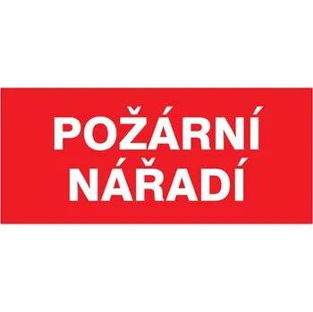 Značka Požární nářadí, samolepicí fólie, 100 × 210 mm