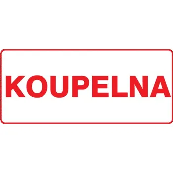 Značka Koupelna, samolepicí fólie, 100 × 210 mm