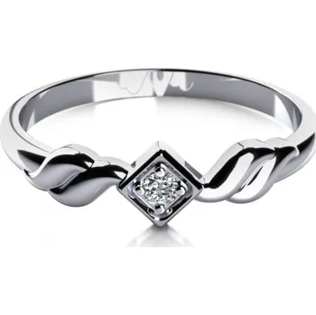 Šperk Couple, Zásnubní prsten Lorry v bílém zlatě se zirkonem, vel. 54, prům. 17.2 mm, 585-68-1-0648.1B00.0.54.001