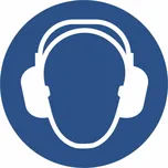 Podlahová značka – Použij ochranu sluchu, 50 cm, PE