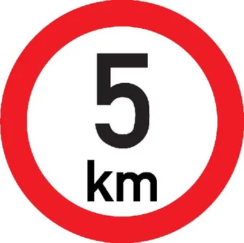 Značení Značka Označení nejvyšší povolené rychlosti 5 km